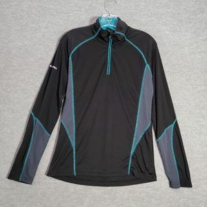 Subaru Women Activewear Top Small Black 1/4 Zip Black Label Long‎ Sleeve Shirt